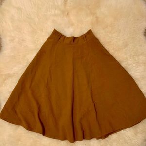 Zara Belt Loop Maxi Skirt Beige/Tan Size Medium